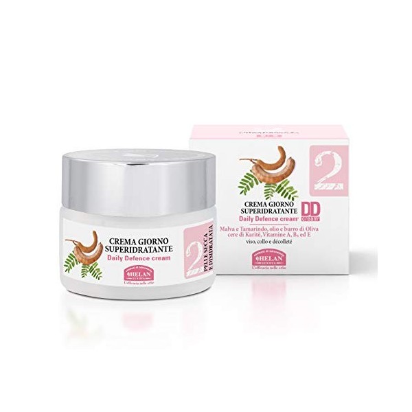 Helan, Linea Viso 2 - Creme Hydratante Visage Super Nourrissante pour Peaux Sèches avec Filtre Solaire, Creme Visage Femme po