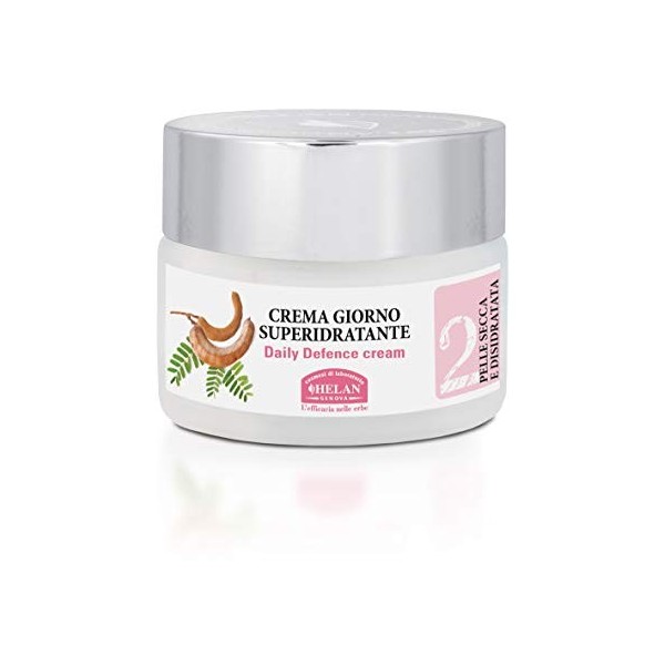 Helan, Linea Viso 2 - Creme Hydratante Visage Super Nourrissante pour Peaux Sèches avec Filtre Solaire, Creme Visage Femme po