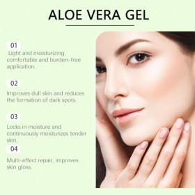 Gel Apaisant À Laloe Vera - Favorise La Réparation Quotidienne de la Peau, Illumine le Teint, Améliore la Texture de la Peau ...