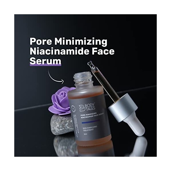 BODYTALES Pore Minimizing Niacinamide Face Serum, Reduced Skin Dryness, Lighten Hyperpigmentation, Minimize Enlarged Pores, B