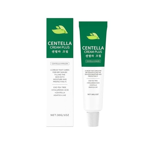 Crème Hydratante et Apaisante for le Visage - À la Centella Asiatica, Hydratation Profonde Qui Retient Lhumidité, Maintient 
