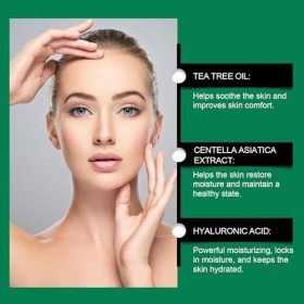 Crème Hydratante et Apaisante for le Visage - À la Centella Asiatica, Hydratation Profonde Qui Retient Lhumidité, Maintient 