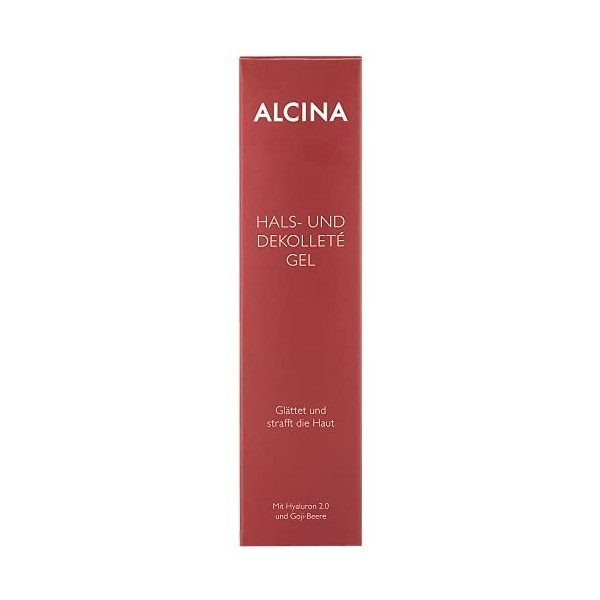 ALCINA Gel pour le cou et le décolleté - 1 x 100 ml - Lisse les rides et raffermit la peau - Crème hydratante à lacide hyalu