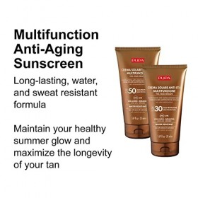 Pupa Milano Multifunction Anti-Aging Water Resistant Sunscreen for Face SPF 30 For Unisex 1.69 oz Cream
