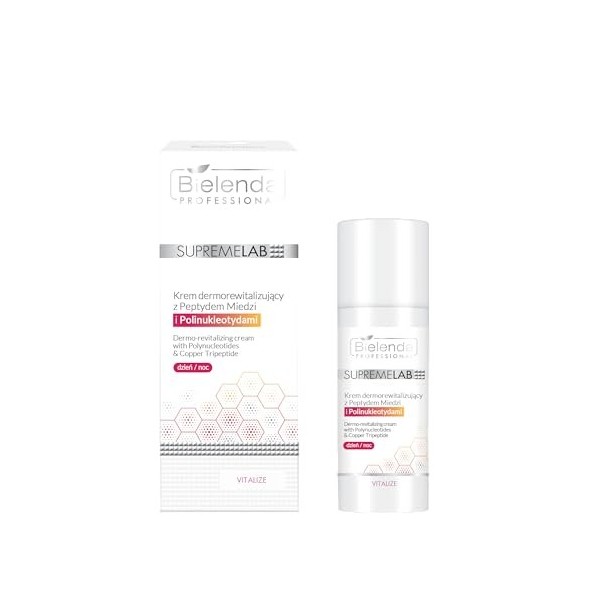 Bielenda Supremelab Skin Architect Crème dermorevitalisante avec peptide de cuivre et polynucléotides, 50 ml Crème Jour et Nuit