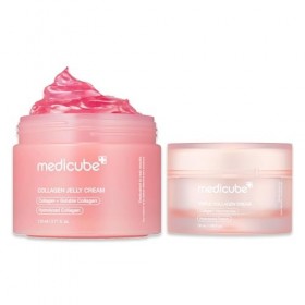 medicube Routine Double Action: Crème Gelée Repulpante au Collagène 110ml & Crème Triple Collagène 50ml | Niacinamide, Acide ...