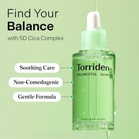 Torriden BALANCEFUL Sérum Cica, essence faciale qui hydrate, équilibre, apaise et calme instantanément avec 5 extraits de Cen...