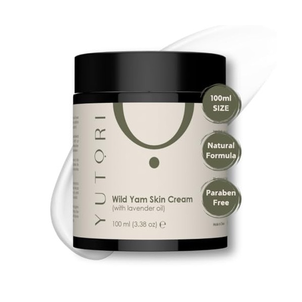 Crème Wild Yam Hormone Balance pour femmes et hommes avec huile de lavande, aloe vera et souci – Crème ménopause et peau – 10...