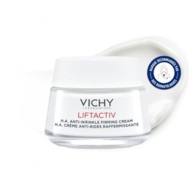 Vichy, Liftactiv H.A., Crème de Jour Anti-Rides & Anti-Âge, Lisse & Repulpe, Enrichi en Rhamnose & Néo-Hespéridine, Pour Peau