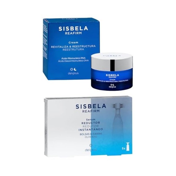 Pack 2 - Crème visage revitalise et restructure 50 ml avec acide ribonucléique RNA tous types de peaux + Sérum Réducteur Inst...