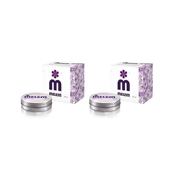 Melem Baume Protecteur Naturel Tout Usage Pour La Peau Pack de 2 x Melem 35 ml Crème Jour et Nuit