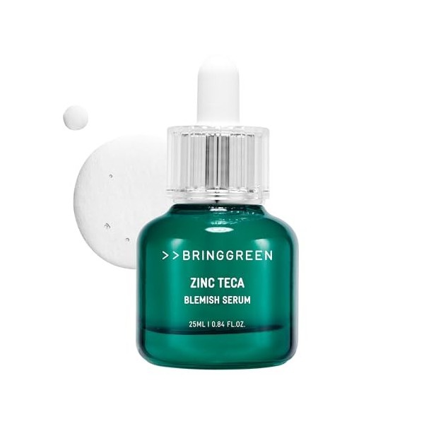 BRING GREEN Zinc Teca Trouble Serum | Sérum léger contre lacné, effet apaisant pour les peaux abîmées, améliore la peau en 3 ...
