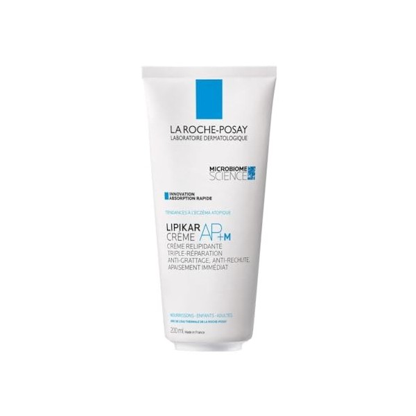 La Roche-Posay - Lipikar Crème Relipidante AP+M - Crème Hydratante Corps - Apaise les Peaux Sèches et Atopiques - Beurre de K...