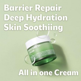 ISOI Moisture Dr. Soothing Cream, Deep Hydration with Hyaluronic Acid, Lightweight Face Moisturizer Korean for Oily Skin & Se...