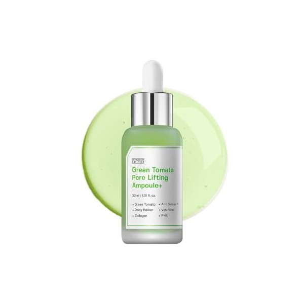 SUNGBOON EDITOR Sérum Anti-Pores Green Tomato Pour Peaux Sensibles Korean Skincare 1,01 Fl Oz Lot De 1 Crème Jour et Nuit