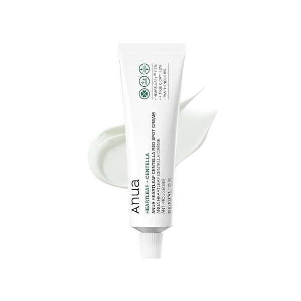 ANUA Crème Hydratante Pour Le Visage À La Centella Heartleaf, Pour Le Soulagement Des Taches Rouges 30 G/1,05 Oz Crème Jour ...