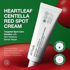 ANUA Crème Hydratante Pour Le Visage À La Centella Heartleaf, Pour Le Soulagement Des Taches Rouges 30 G/1,05 Oz Crème Jour ...