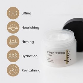 Coxir Crème Visage Anti-âge Repulpant Fermeté Intensive EGF Peptide Cream 50ml Crème Jour et Nuit