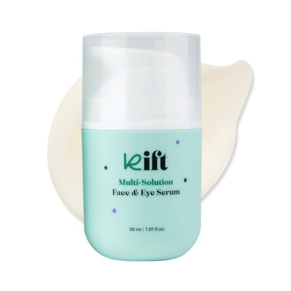 kift Sérum multi-solutions pour le visage et les yeux - Sérum hydratant, lissant et apaisant K-Beauty Skincare pour radiant, ...