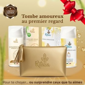 Ritalia® Crème Bave d’Escargot 80% 100 ml + Baume Démaquillant Ritalia® Hydrate, Illumine et Réduit les Taches Rituel Anti-Âg...