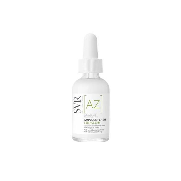 SVR - Sebiaclear Ampoule Flash - Gamme Sebiaclear – Sérum correcteur anti-imperfections & anti-rougeurs – Pour peaux à tendan...