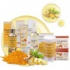 MKNZOME Soins pour le Visage à la Curcuma, 5 Produits Skincare Coffret Beauté Femme avec Nettoyant, Huile de Curcuma, Serum H...