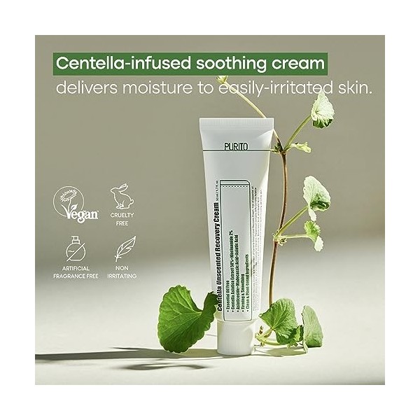 PURITO Centella Unscented Recovery Cream Crème Jour et Nuit
