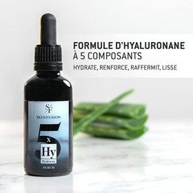 SKINFUSION Sérum Hyaluronique 5x bio à forte dose 50 ml Formule dacides végétaliens aux principes actifs : glucomannane bi Cr...