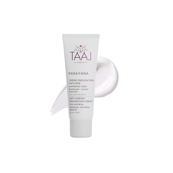 TAAJ | Crème Prévention Anti-Âge - RASAYANA | Soin prévention 1ères rides | Retarde et Corriges les 1er signes de l’Âge | Red...