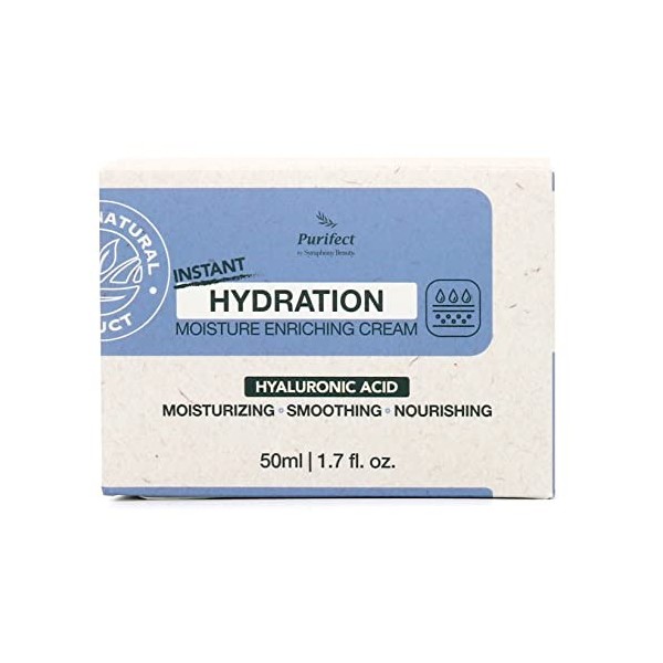 Purifect Instant Hydration Moisture Enriching Cream Hyaluronic Acid , Hydrates and Plumps Skin 50ml Crème Jour et Nuit