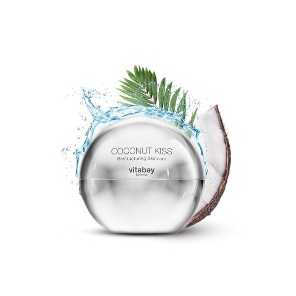 Coconut Kiss 50ml - Booster de fraîcheur pour les peaux sèches - idéal après un bain de soleil et pour chauffer lair sec. Crè...