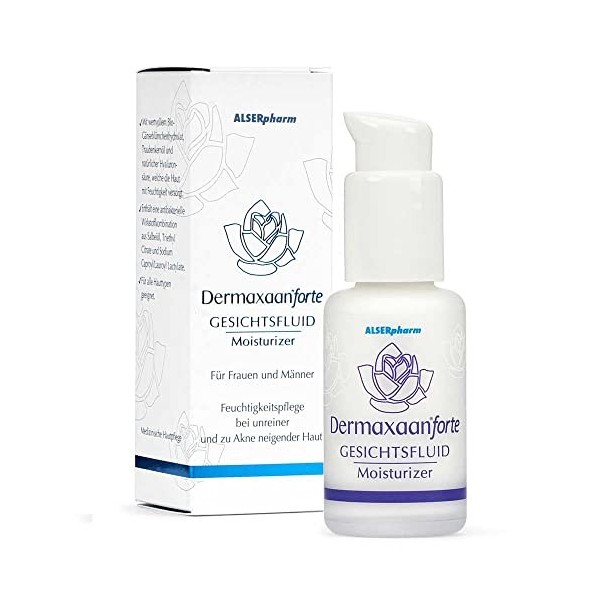 Dermaxaan forte Crème hydratante pour les peaux impuretés et à lacné 75 ml Peau pure avec acide hyaluronique, huile de sauge ...