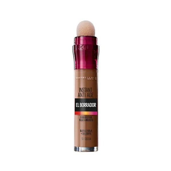 Maybelline Borrador Ojos Tono 13 Cocoa Corrector De Ojeras, Bolsas E Imperfecciones Pieles Muy Oscuras - 6Ml