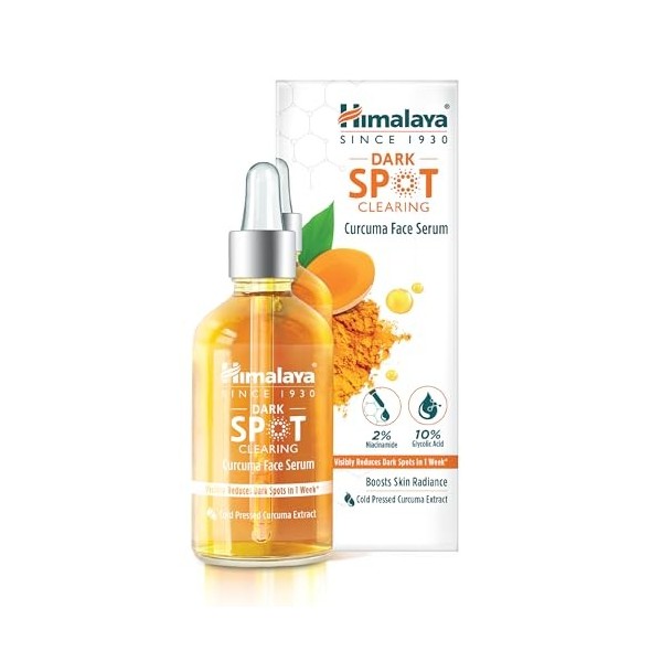 Himalaya Dark Spot Clearing Curcuma Sérum visage, réduit visiblement les taches brunes en 1 semaine, 30 ml Lot de 2 Crème Jo...