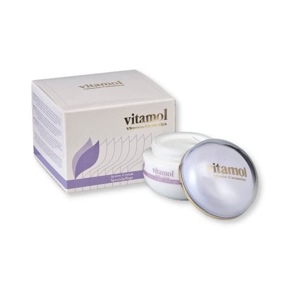 Vitamol Cosmetics Active Cream Crème Visage Anti-Rides 50 ml. pour peau normale ou sèche