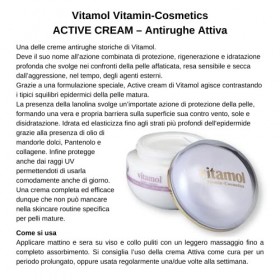 Vitamol Cosmetics Active Cream Crème Visage Anti-Rides 50 ml. pour peau normale ou sèche