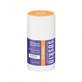 Soskin - Stick Bonne Mine SPF30 - Sérum Visage Tout-en-Un - Hydrate, Raffermit, Lisse - Protège UVA/UVB et Pollution - Éclat 