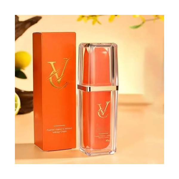 Lot de 3 crèmes de maquillage japonaises à la vitamine C - Crème éclaircissante contre les taches brunes - Hydratante longue ...