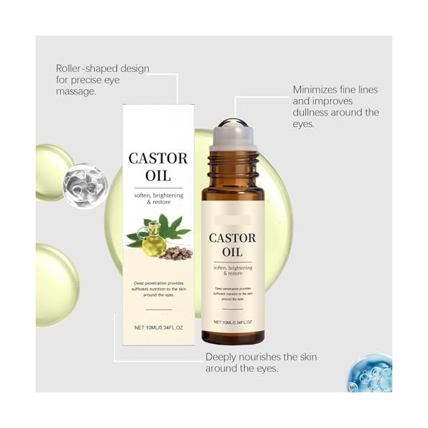 Huile for Les Yeux - Réduit Les Poches et Les Cernes, Illumine et Raffermit le Contour Des Yeux 3pcs