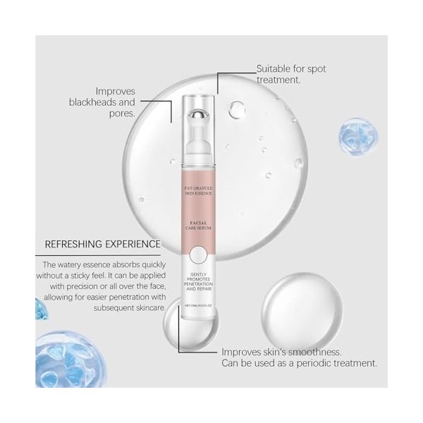 Essence for Rouleau Purifiant for la Peau, Cible Les Pores, Dissout Les Points Noirs, Resserre Les Pores et Réduit Laccumula