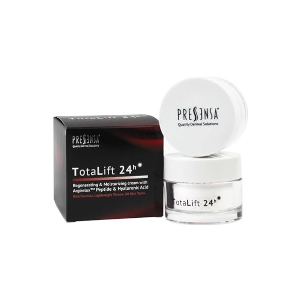 TotaLift 24h Crème Visage Hydratante à lAcide Hyaluronique et Argirelox Naturel Prévention des Signes du Vieillissement 50 m