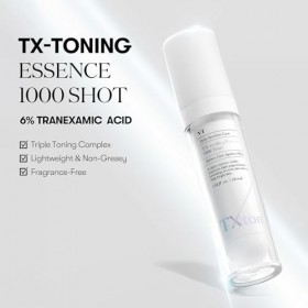 VT COSMETICS TX Essence tonifiante 1000 shot, sérum à lacide tranexamique avec niacinamide, glutathion pour le visage en ver