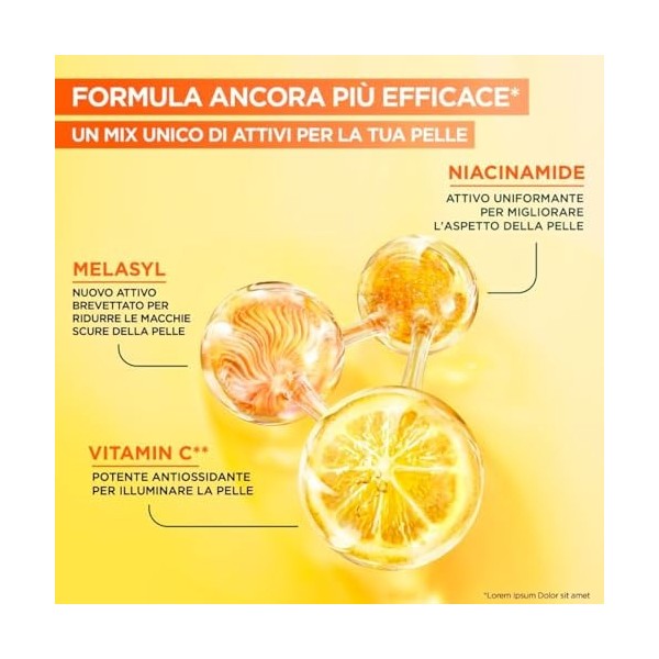 Garnier Sérum Visage Anti-Imperfections Vitamine C+ avec Niacinamide Acide Salicylique Mélasyl Antioxydant 30ml + Sérum Visag