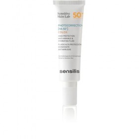Sensilis - Photocorrection HA SPF50+, Crème Faciale de Photoprotection Haute, avec Acide Hyaluronique et Provitamine D3, Hydr