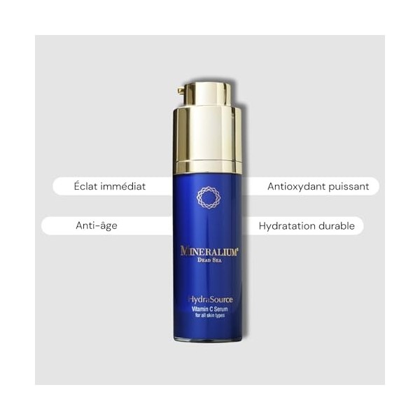 Mineralium - Sérum Anti-Rides à la Vitamine C pour Tous Types de Peaux - Puissant Anti-Âge, Réduit les Rides - Enrichi en Min