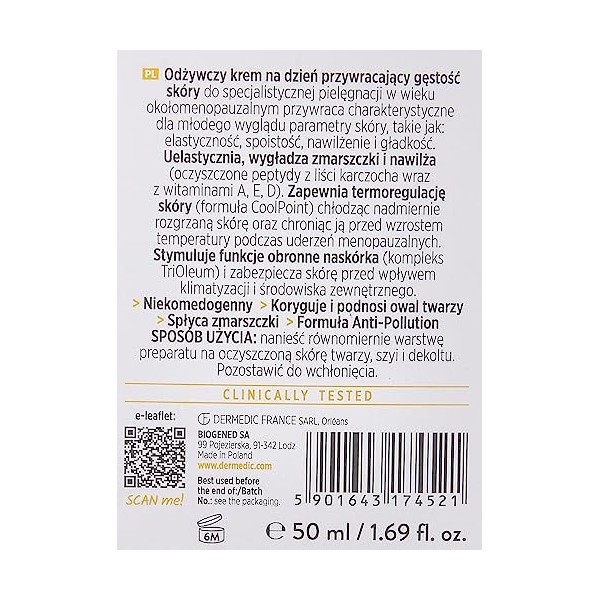 Dermedic 22242142 Crème de jour Nourrissante, 50 ml