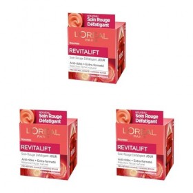 LOréal Paris - Revitalift - Soin Rouge Défatigant & Énergisant - Anti-Rides & Extra-Fermeté - Enrichi au Pro-Rétinol et au G