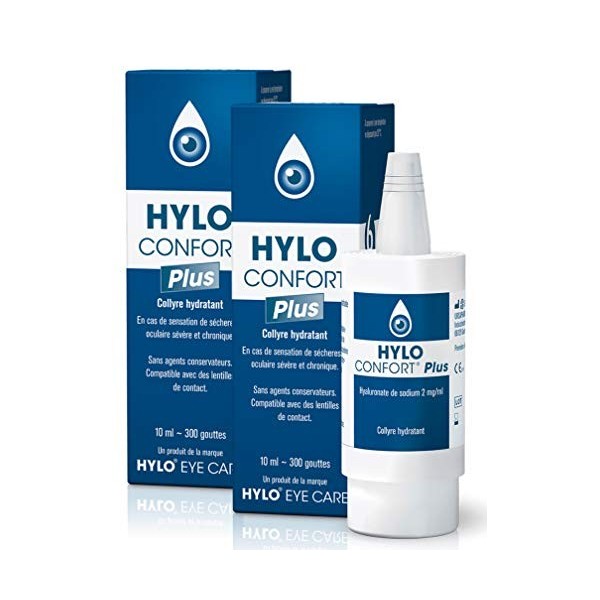 HYLO CONFORT Plus - Hydratation intensive longue durée - Lot de 2 flacons 10ml 2 