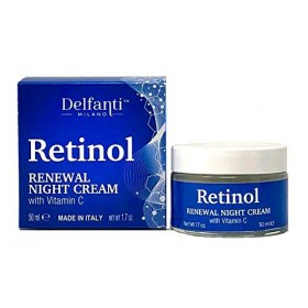 DELFANTI MILANO - Crème visage anti-âge RETINOL, à la vitamine C, fabriquée en Italie 50 ml