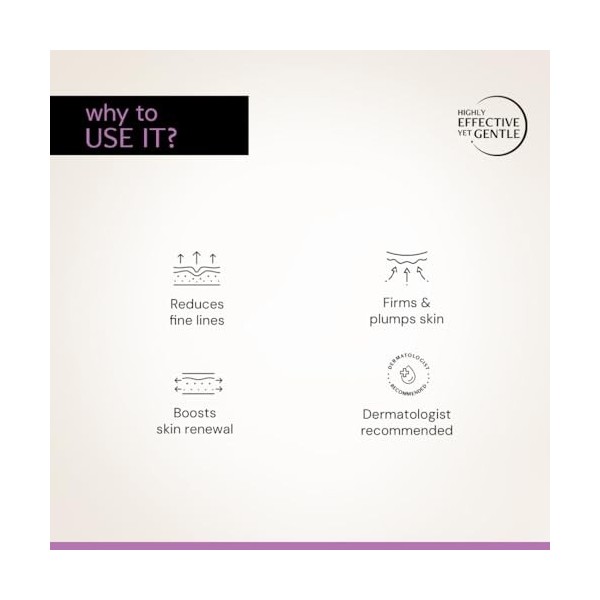 Deconstruct Sérum visage 0,2 % rétinol avec 1 % de peptide | Convient aux débutants | Sérum visage de nuit pour réduire les r